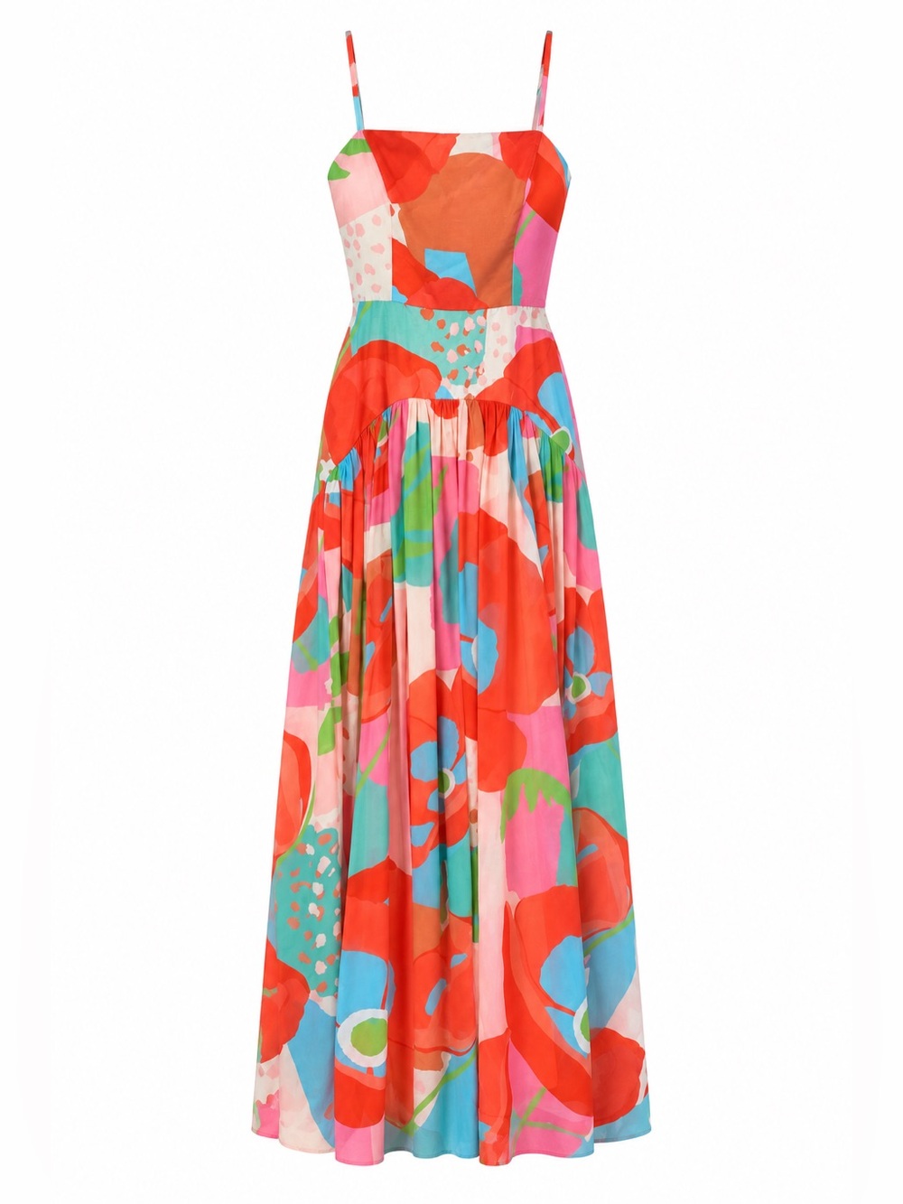 Hutch Floral Maxi Dress in Red and Pink